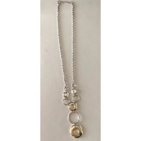 Silver-tone Circle Necklace - Picture 2 of 3